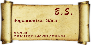 Bogdanovics Sára névjegykártya